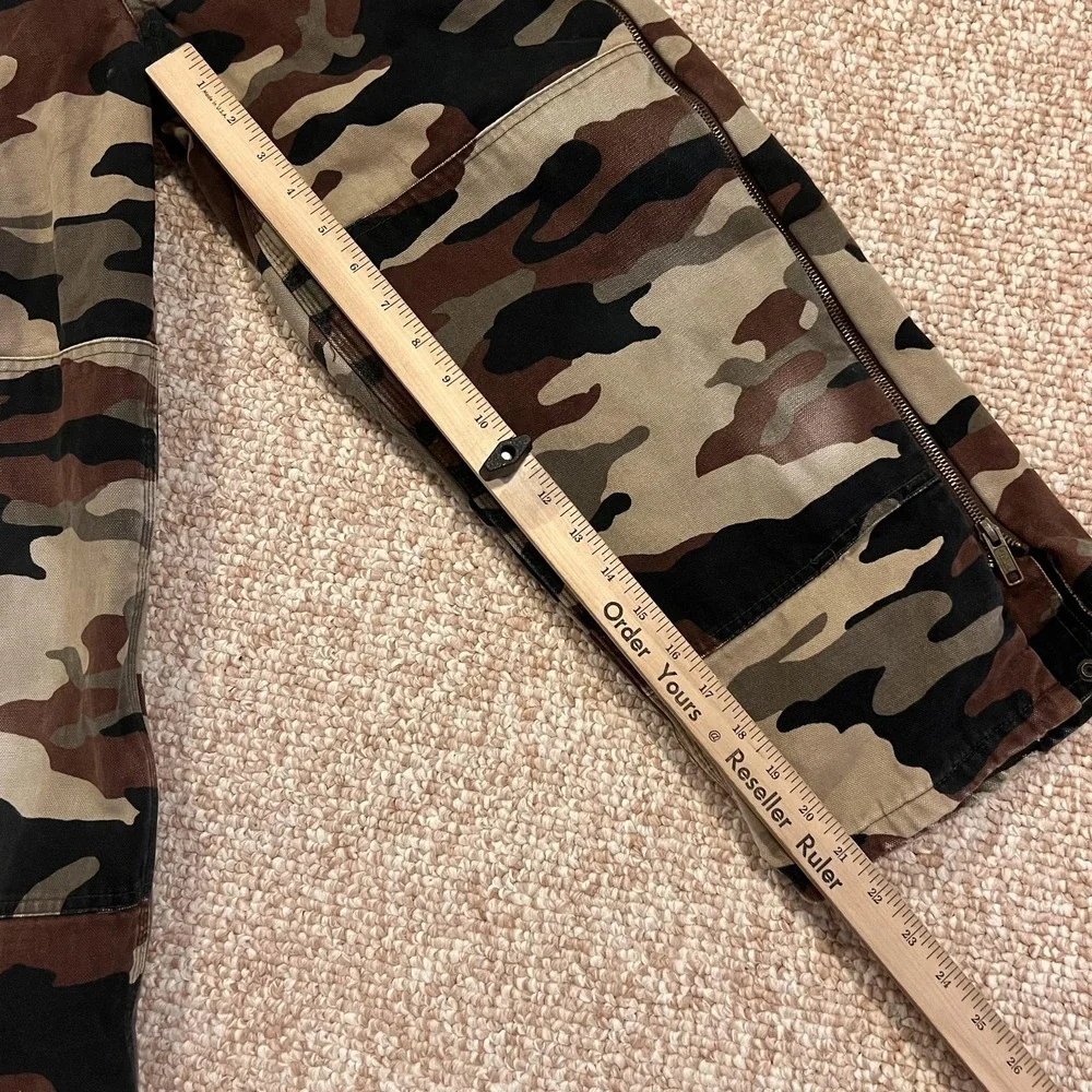 Walls Blizzard Pruf Ski Pants Kids 12/14 Brown Camo Bib Insulated Snow Winter